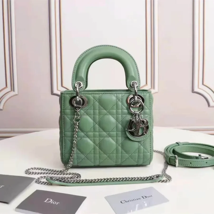 Three compartment avocado green handbag Ref: 6633 Size: 17x15xCM