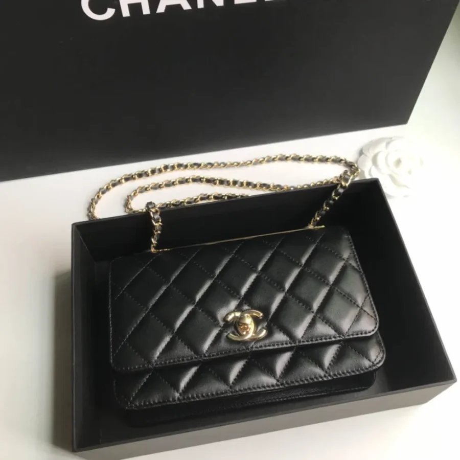 CHANEL Model No.: A80982 Size 19.5*13.5*3.5cm Light Gold.