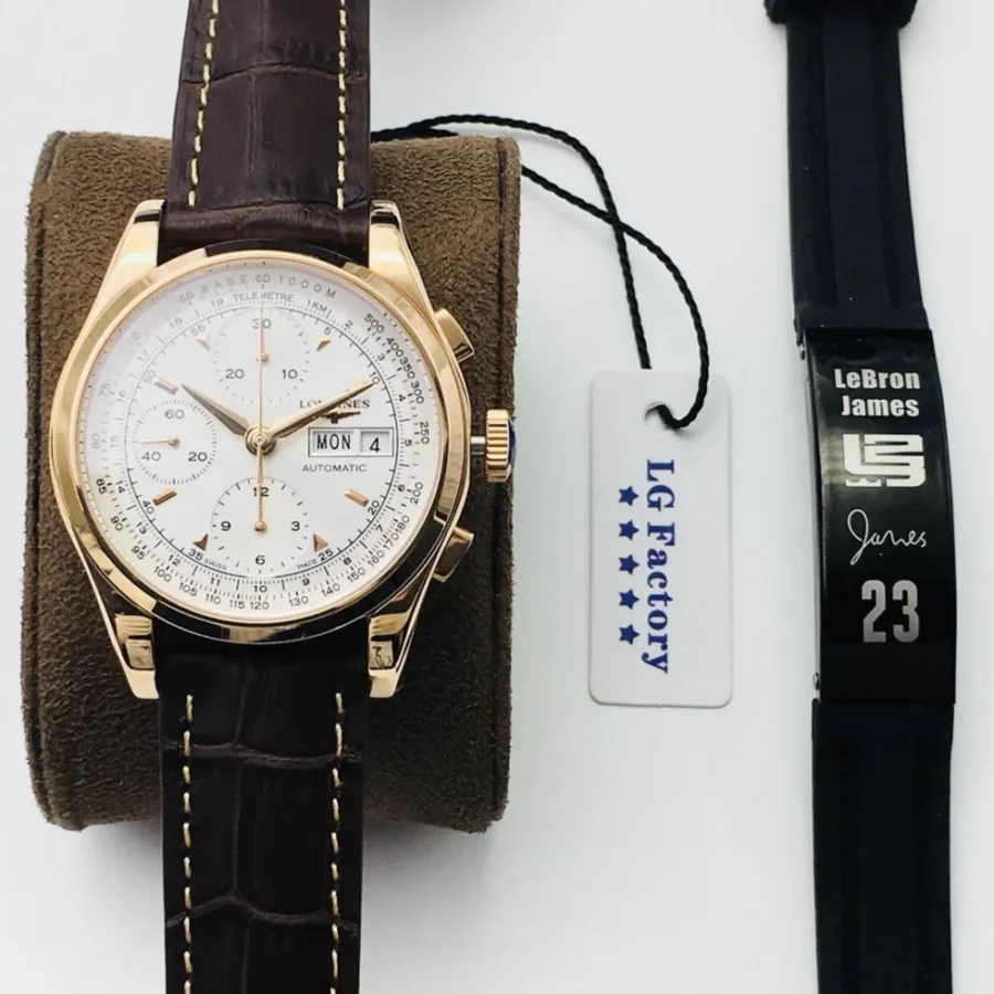 Longines Classic Series Watch Diameter: 40*13mm Model: P1800 Rose Gold Black