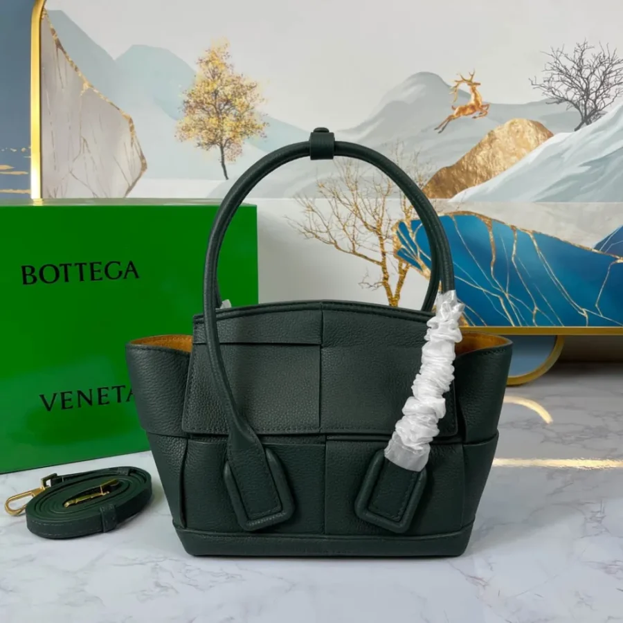BV Lychee pattern arco29 bag Size:29x29cm KF008 Turquoise green