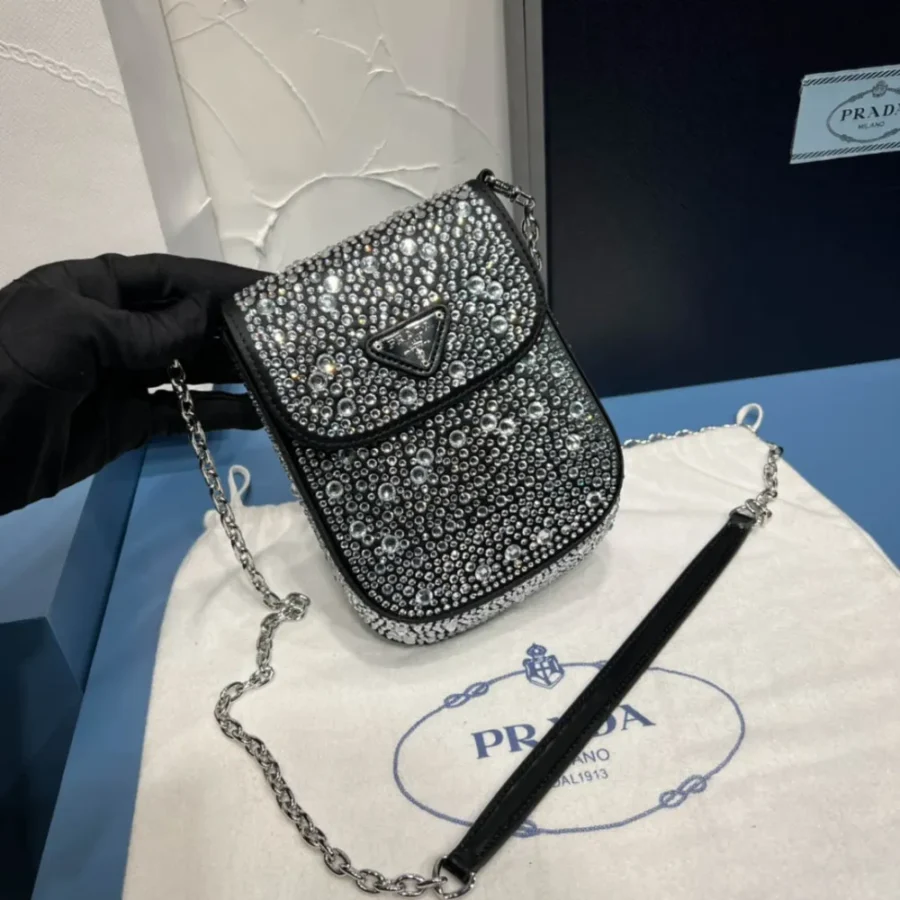 Prada Cleo Satin Bag 13.5x17.5cm 1BH185