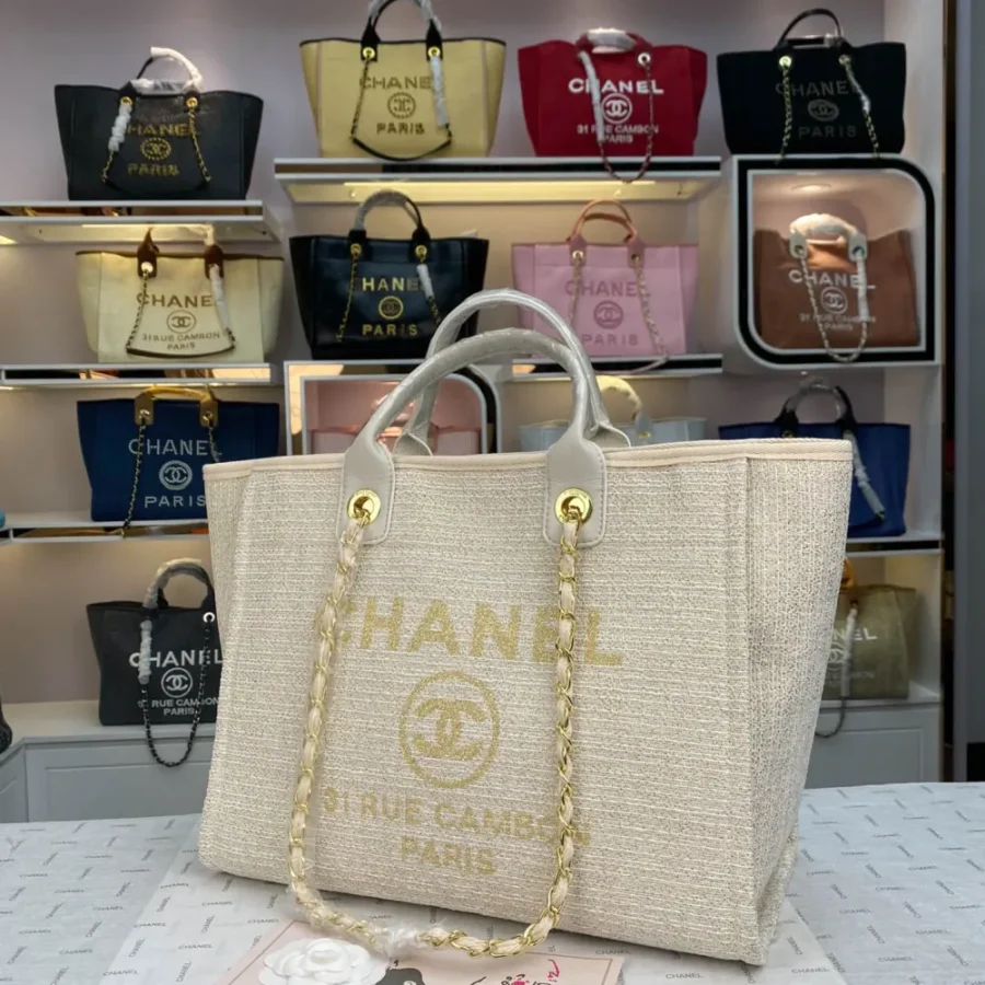 Chanel One Shoulder Handbag Size: 38*30*20 Style: 8820 Apricot Grey