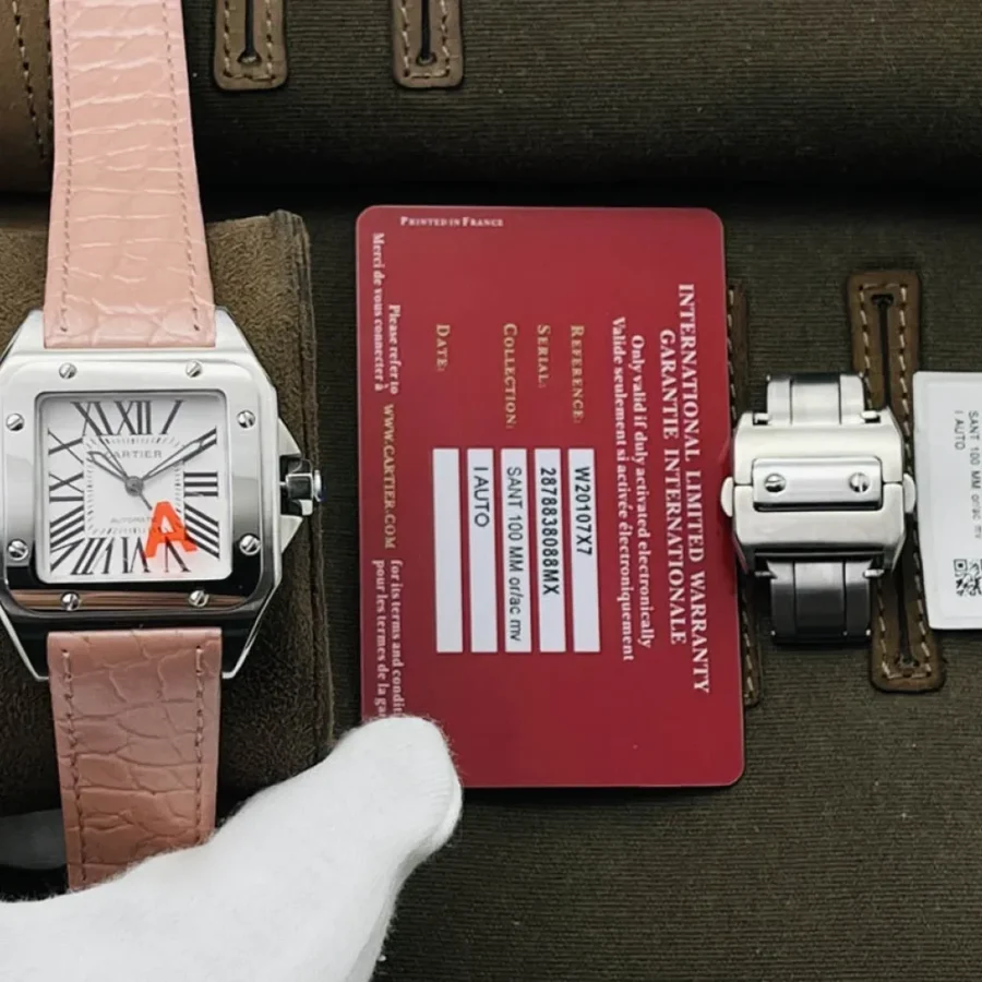 Cartier Santos Couple Watch Diameter: 51*41.3 44.2*35.6 mm