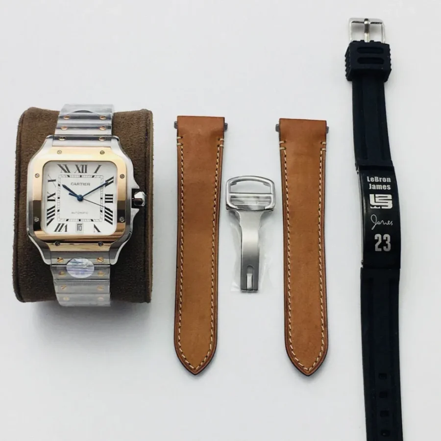 Cartier Santos Couple Watch Size: 39.8mm x 47.5*9.08mm