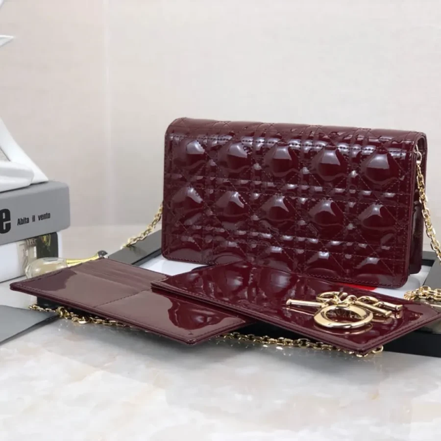 Explosive 2094A Dior diamond check classic 3 in 1 original quality 22cm