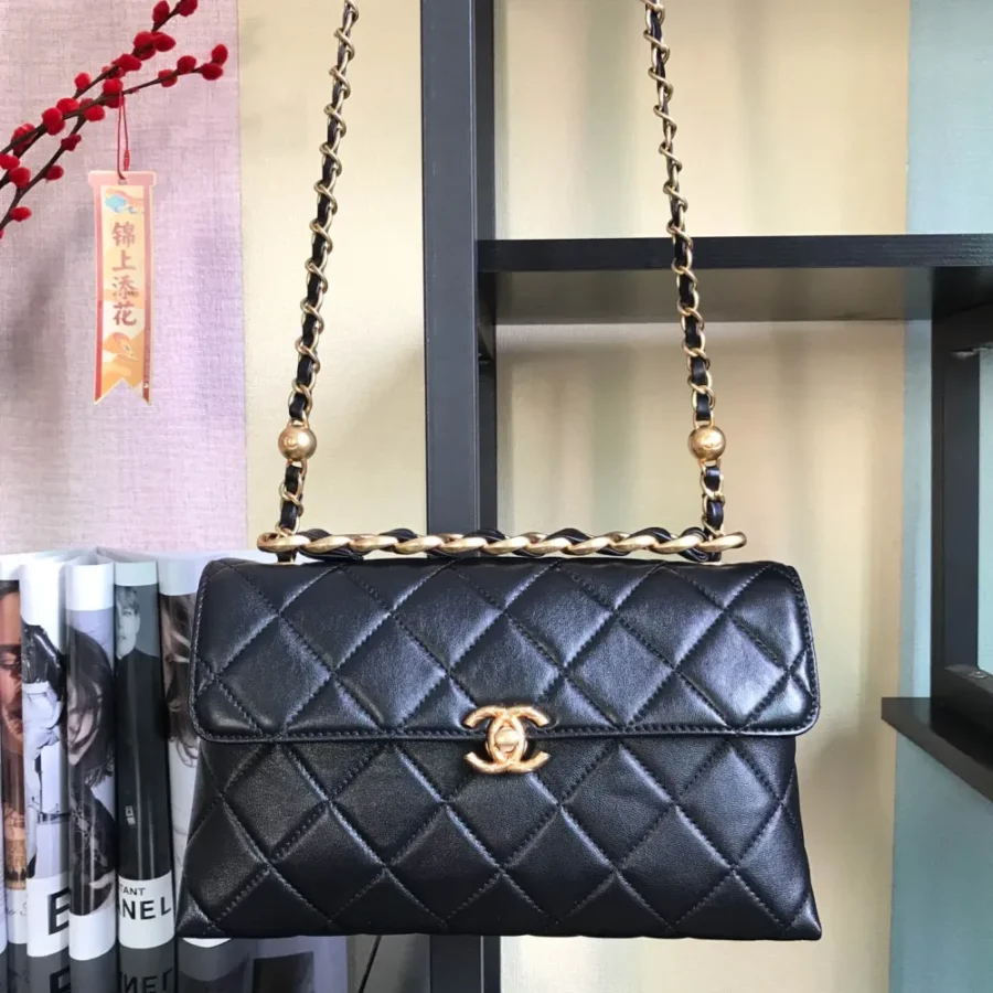 Double Golden Ball Handbag Model: AS1918 Size: 26x16.5x