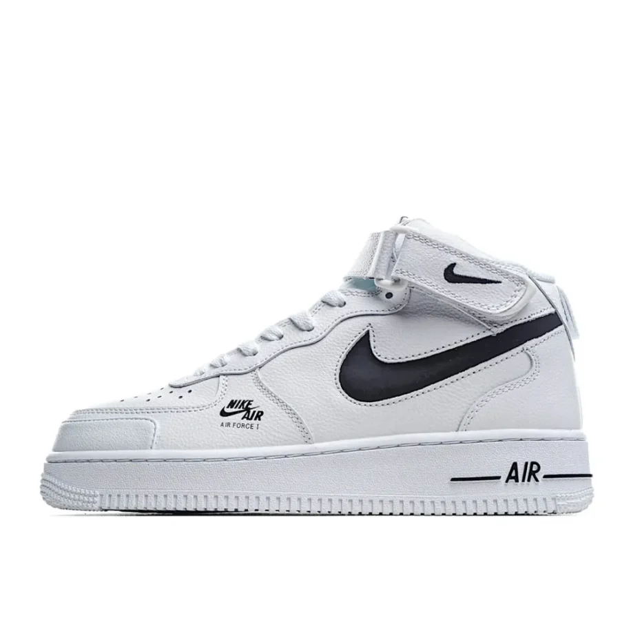 Nike Air Force 1 Lv8 Mid Top White Black 3M Reflective