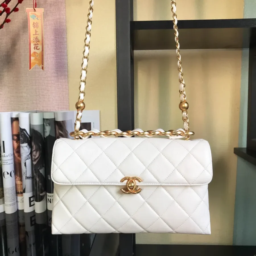 Double Golden Ball Handbag Model: AS1918 Size: 26x16.5x