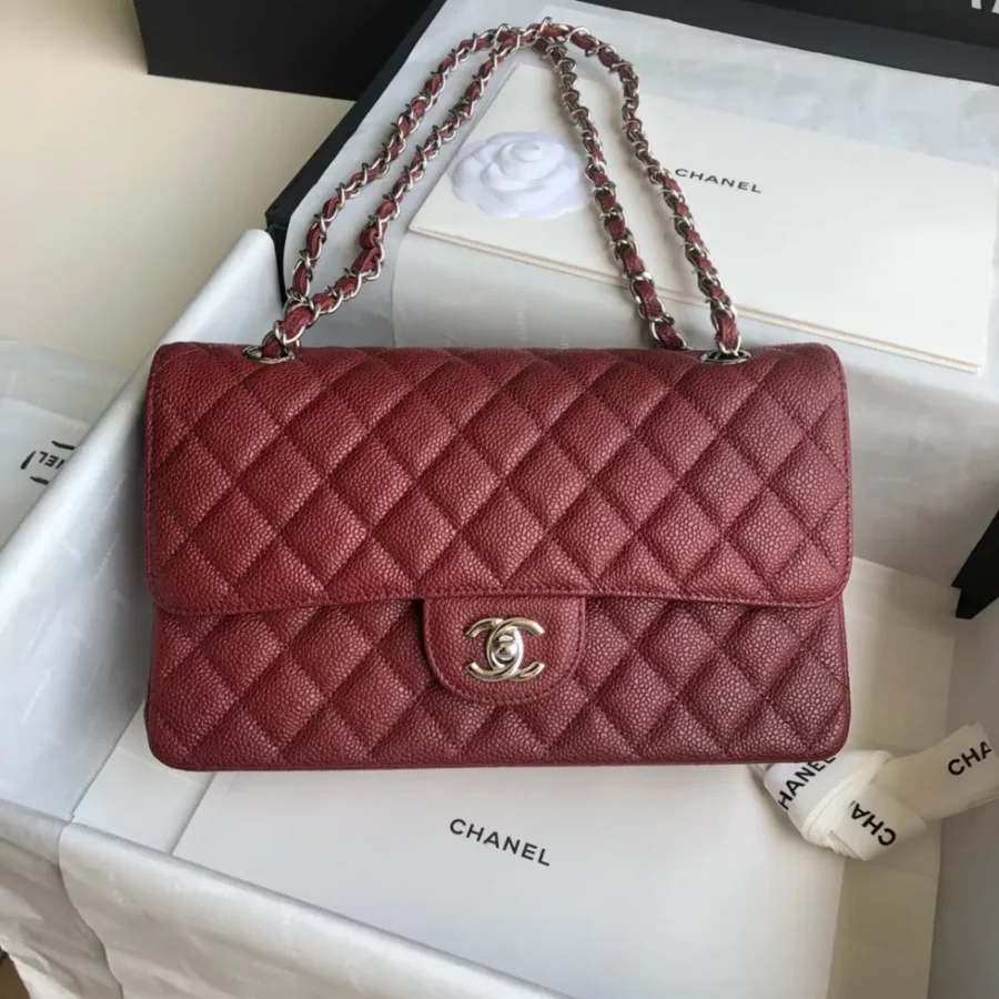 Size: 25cm maroon silver buckle
