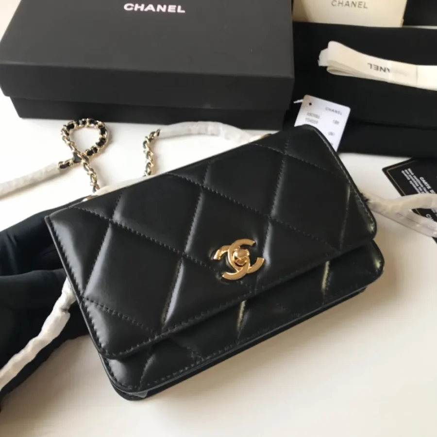 CHANEL Style: A80986 Size: 19.5*13.5*3.5cm Light Gold.